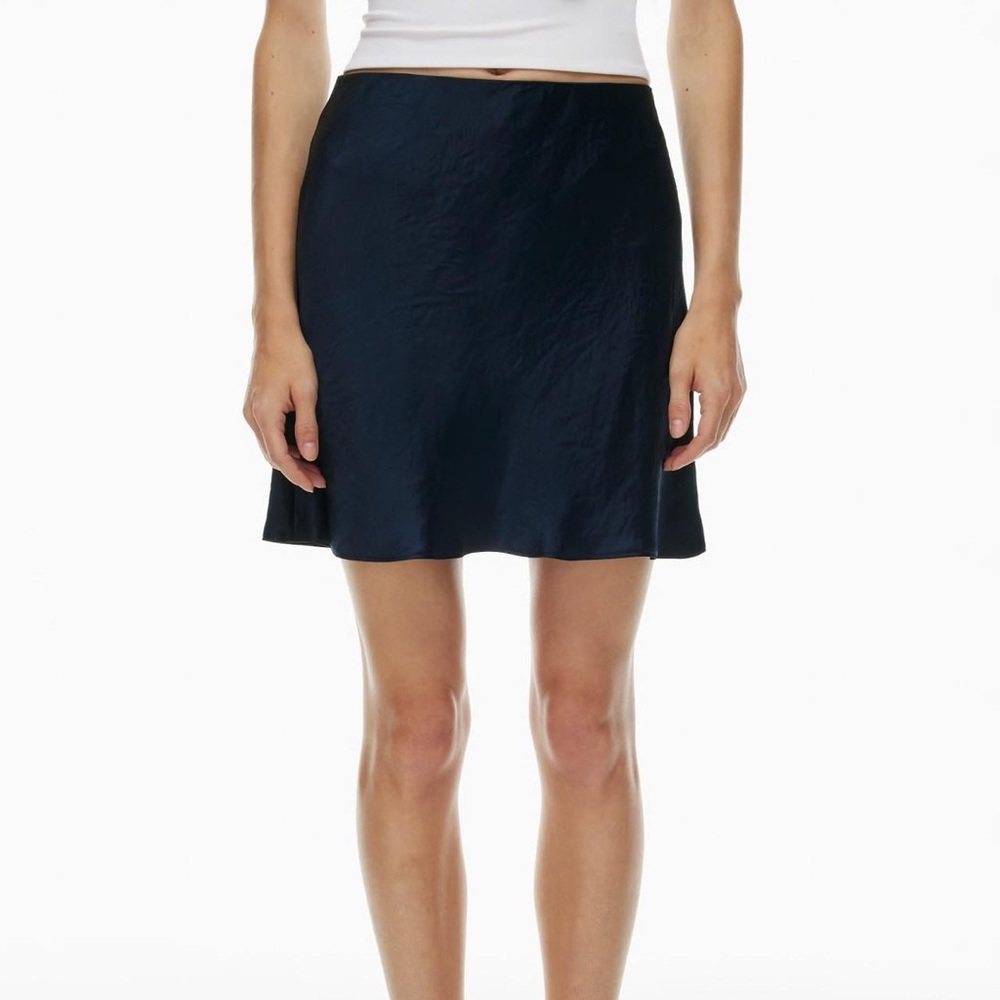 Aritzia (Babaton) Navy Blue Women's Slip Skirt